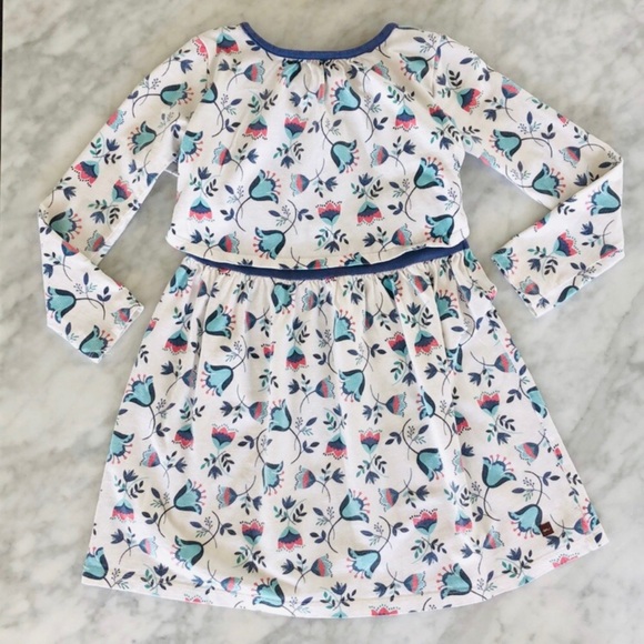 TEA COLLECTION Tulip Print Layered Top Dress Girls Size 8 - Picture 13 of 14